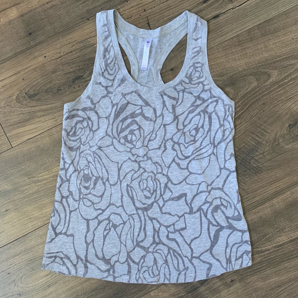 Fabletics velvet roses tank extra small gray